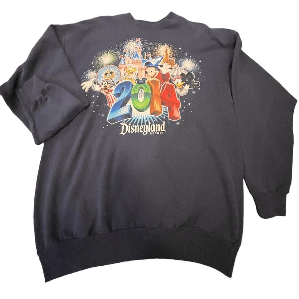 Y2K Ddisneyland Sweatshirt Womens and Mens L Navy Blue Crew Neck Outdoor